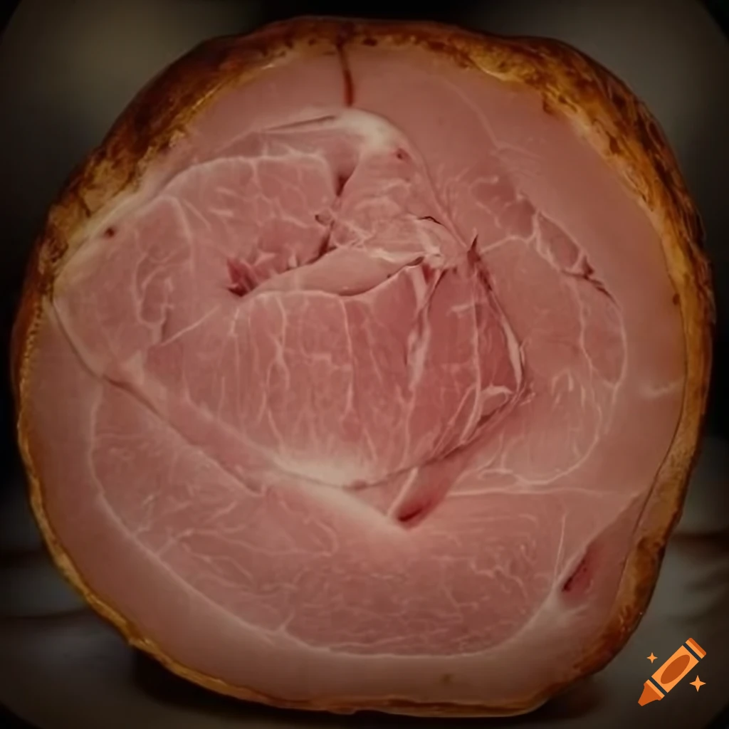 Texture of ham