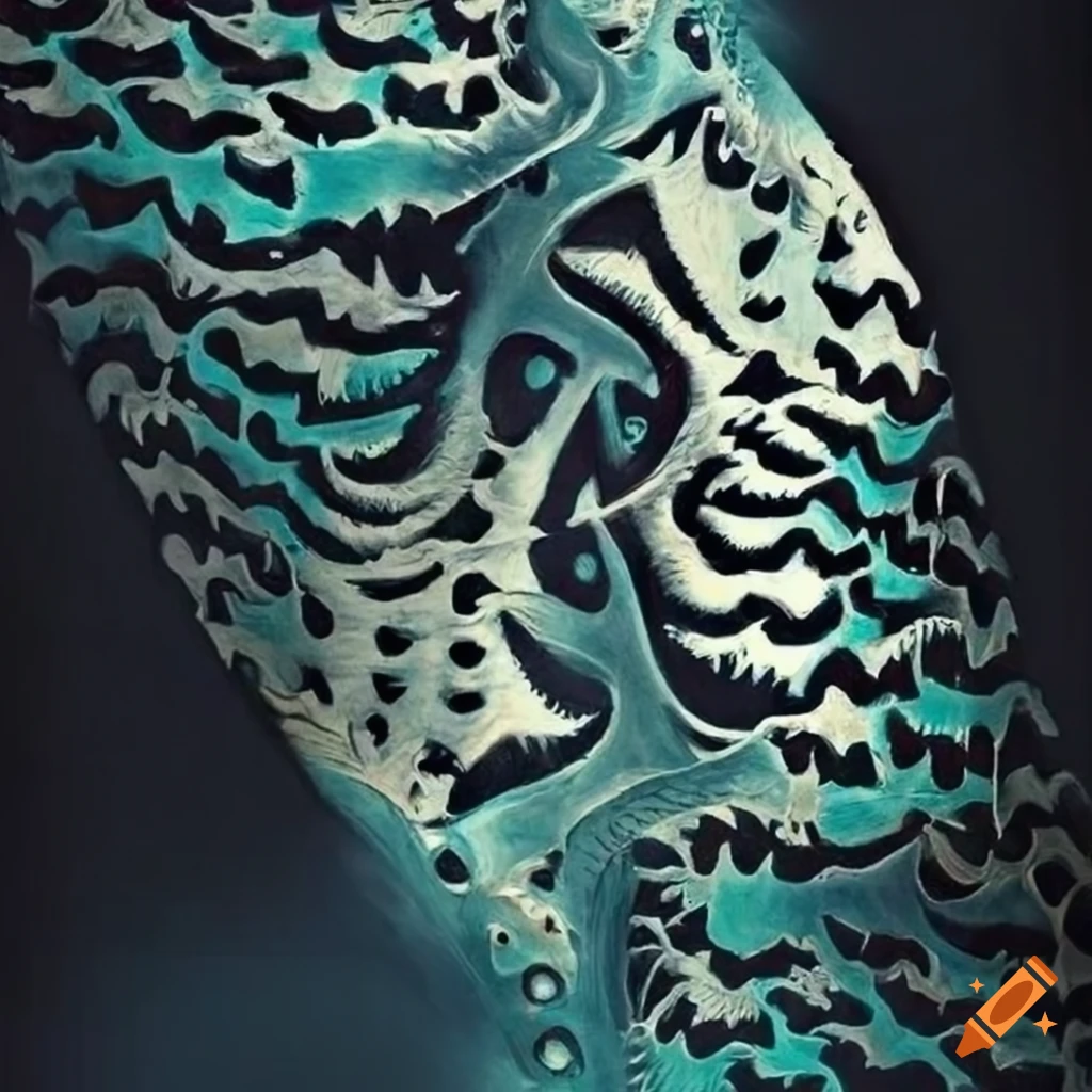 Mc escher fish and scale artwork on Craiyon