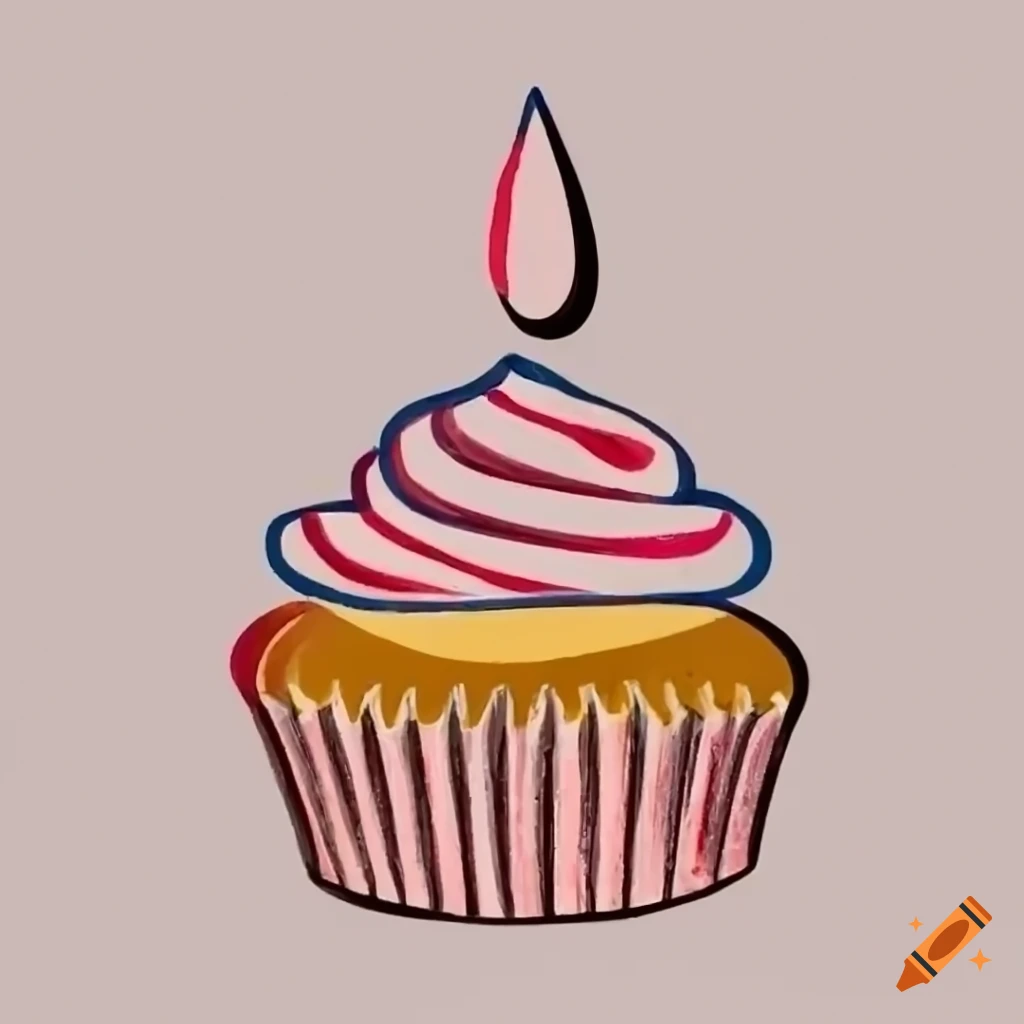 Hand dropping sugar on a cupcake in a simple logo design