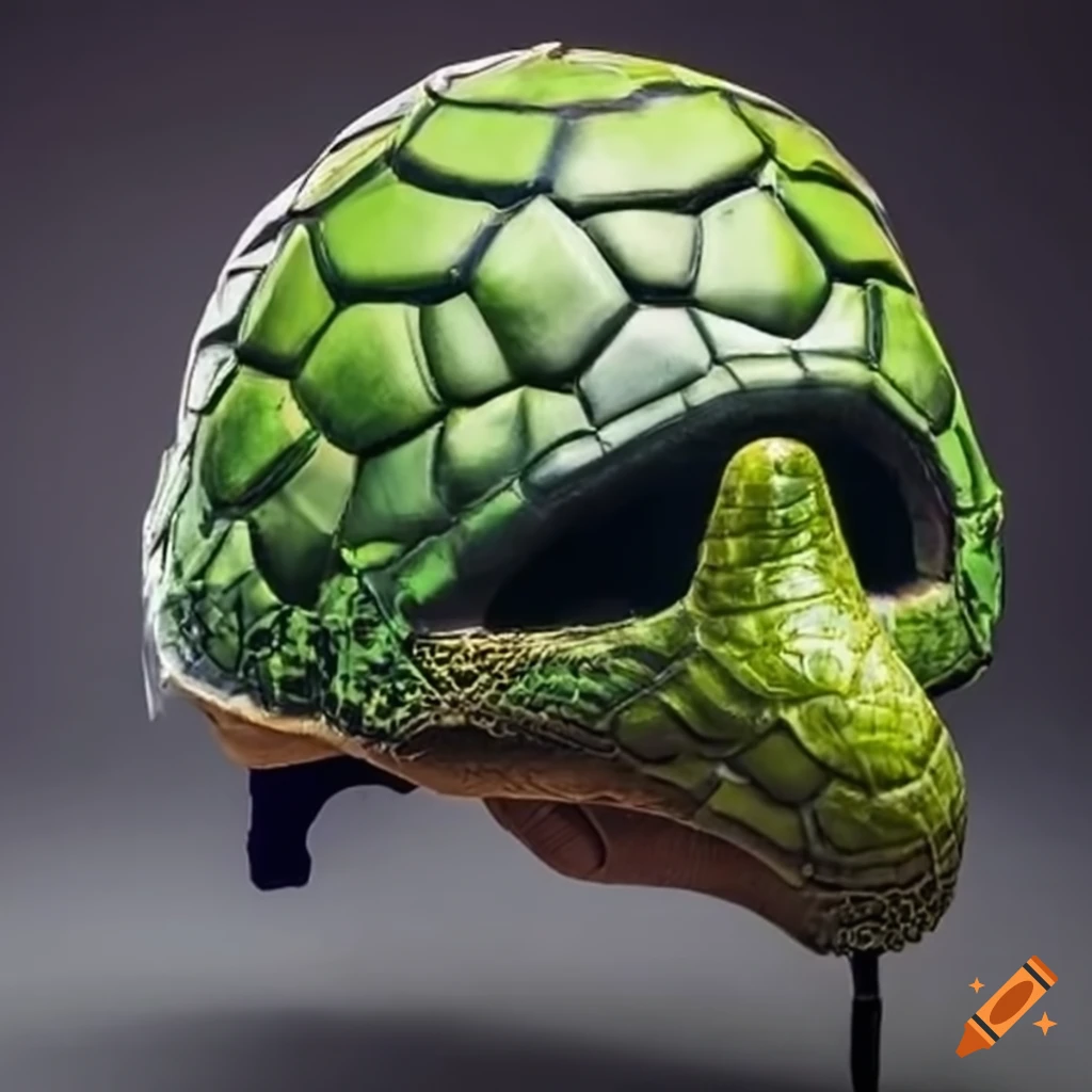 Turtleshaped bike helmet on Craiyon
