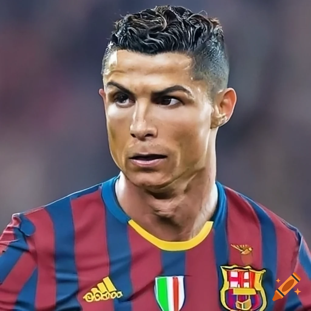Composite image of cristiano ronaldo and lionel messi on Craiyon