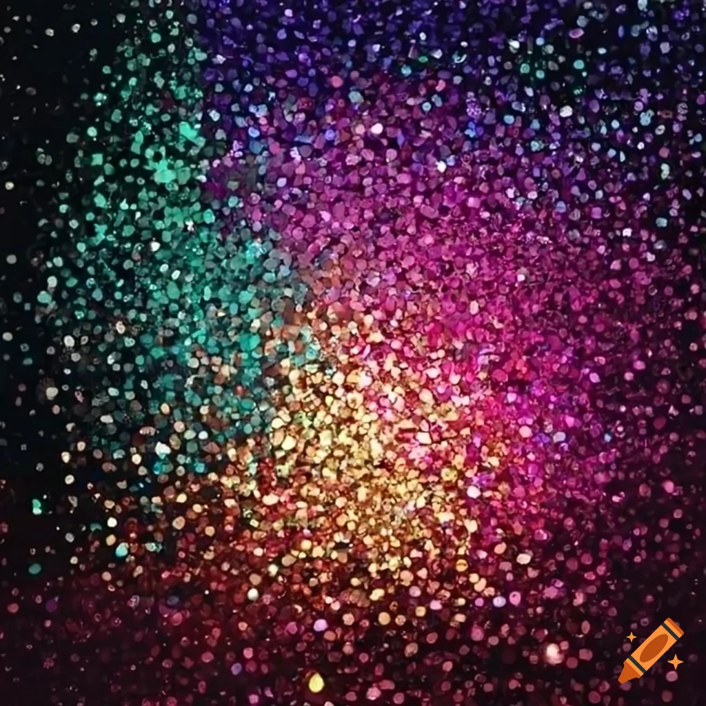 Elegant and colorful glitter wedding card