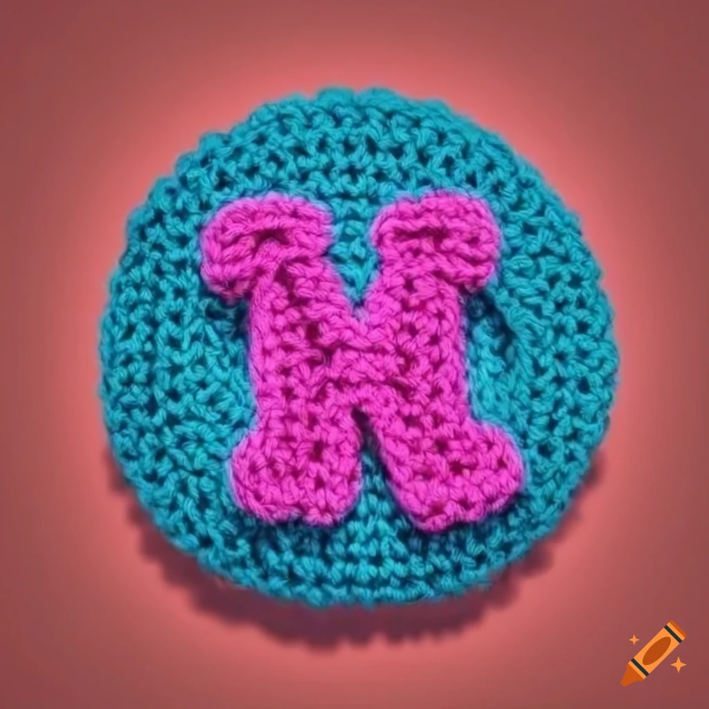 Stylish crocheted app logo featuring wool mascot with a big "w" letter