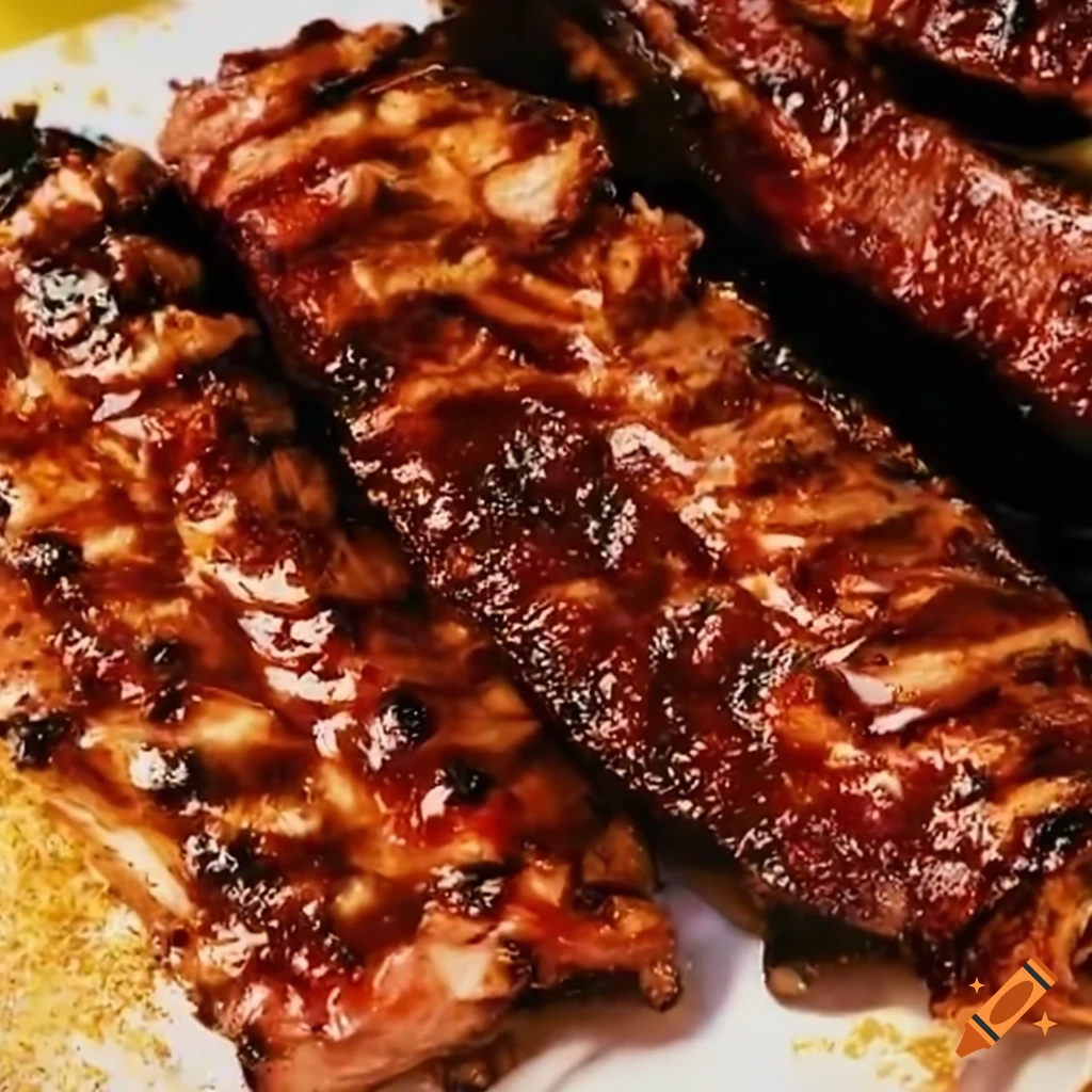 Advertisement for Super Bowl lion ribs on Craiyon