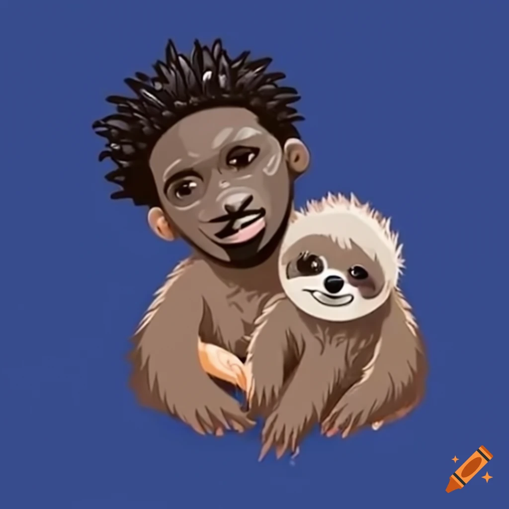 Joel Embiid talking to an adorable baby three-toed pygmy sloth