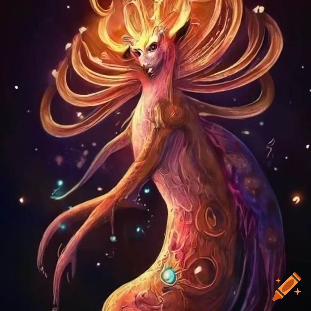 Colorful depiction of the 12 zodiac signs as mythical creatures ruling ...