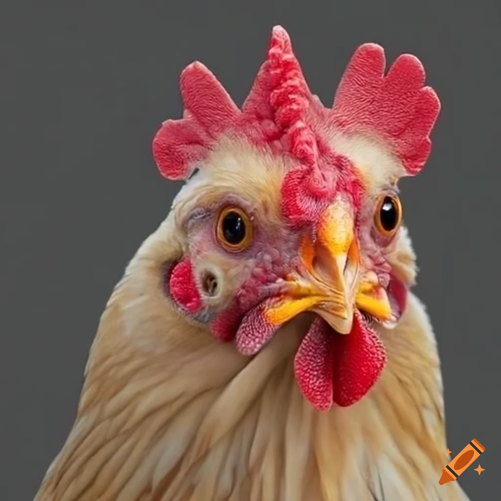 A chicken as a pet on Craiyon