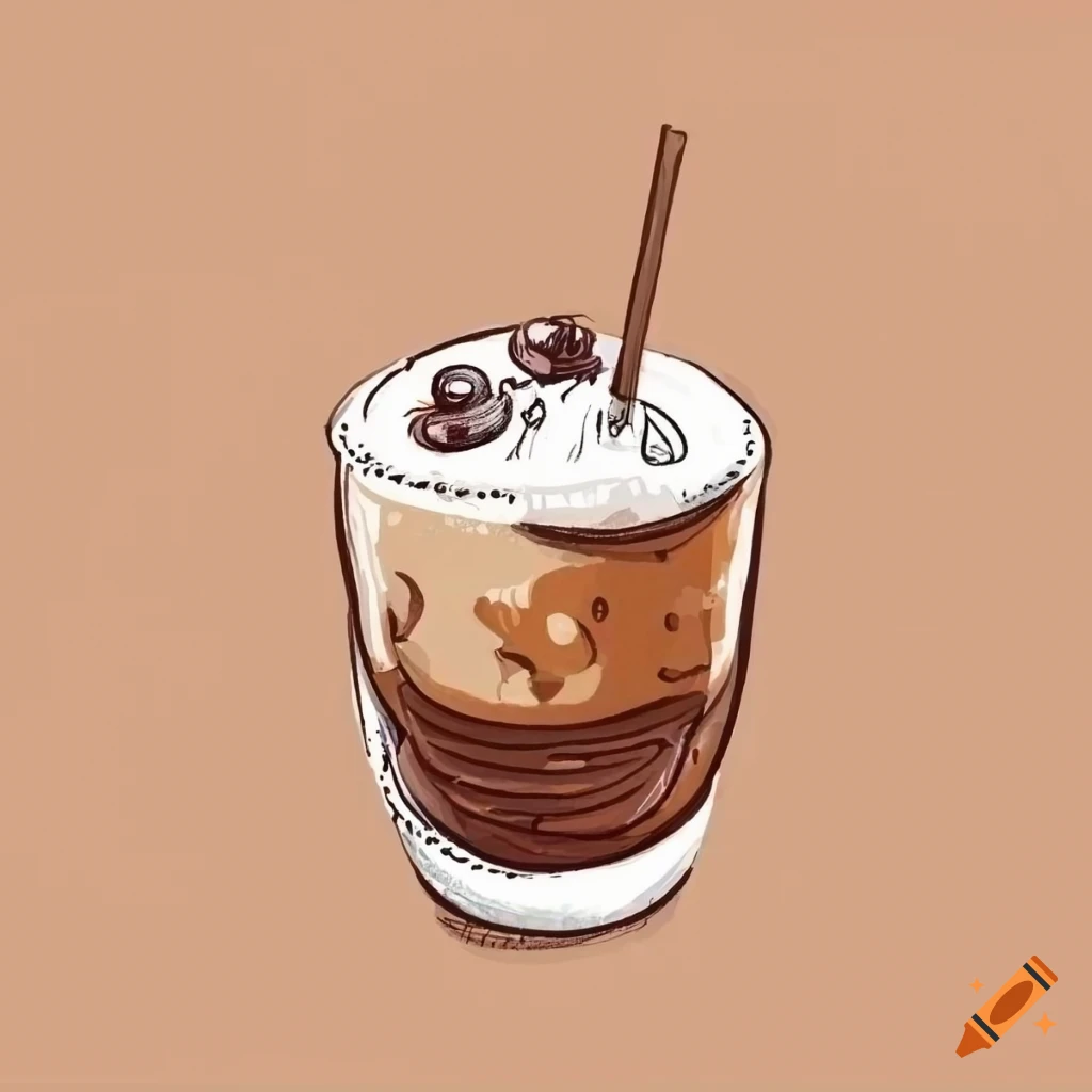 Cartoon drawings of a Japanese cake and silken tofu