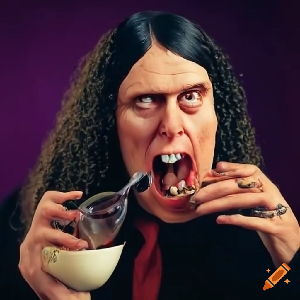 Weird al yankovic eating bologna on Craiyon