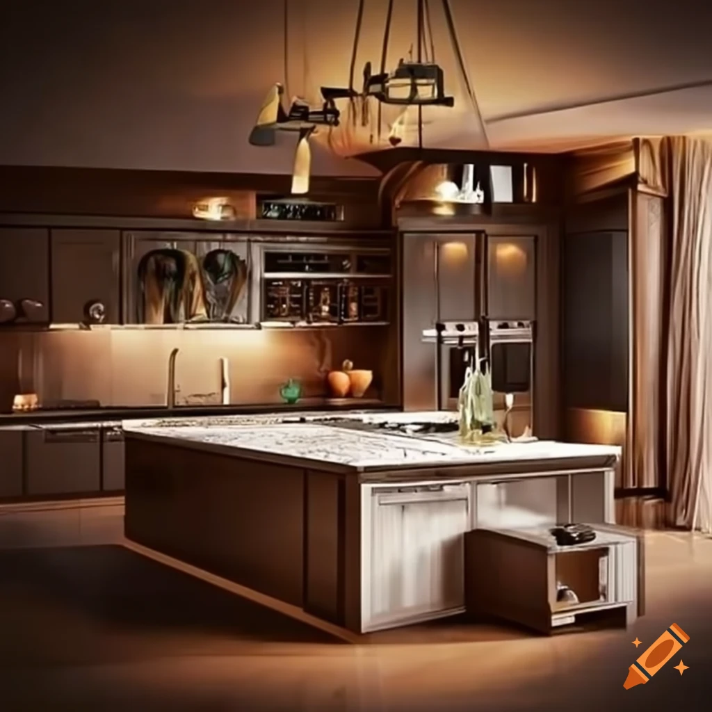 Luxury kitchen design on Craiyon