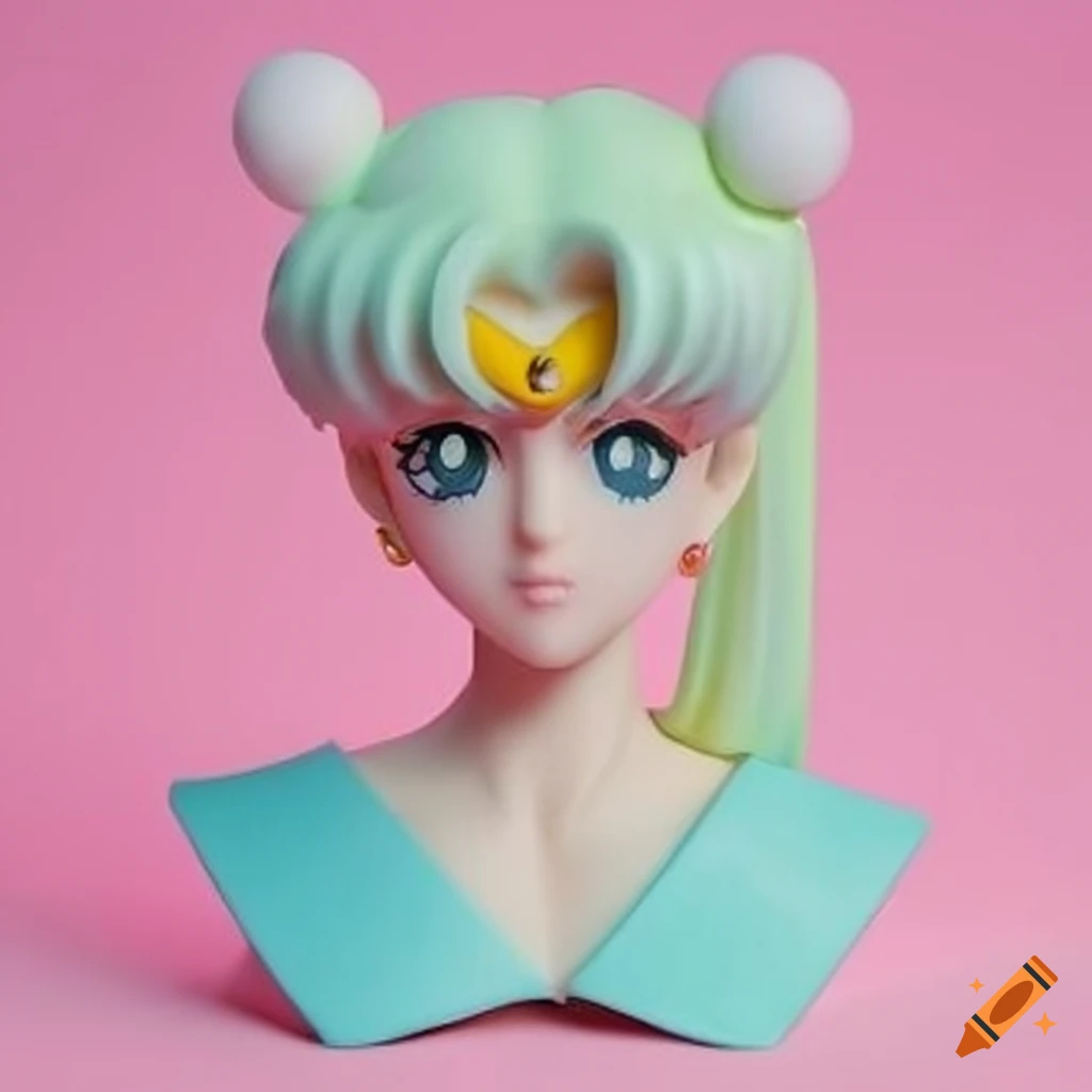 Pastel Neo classical plastic bust of sailor moon