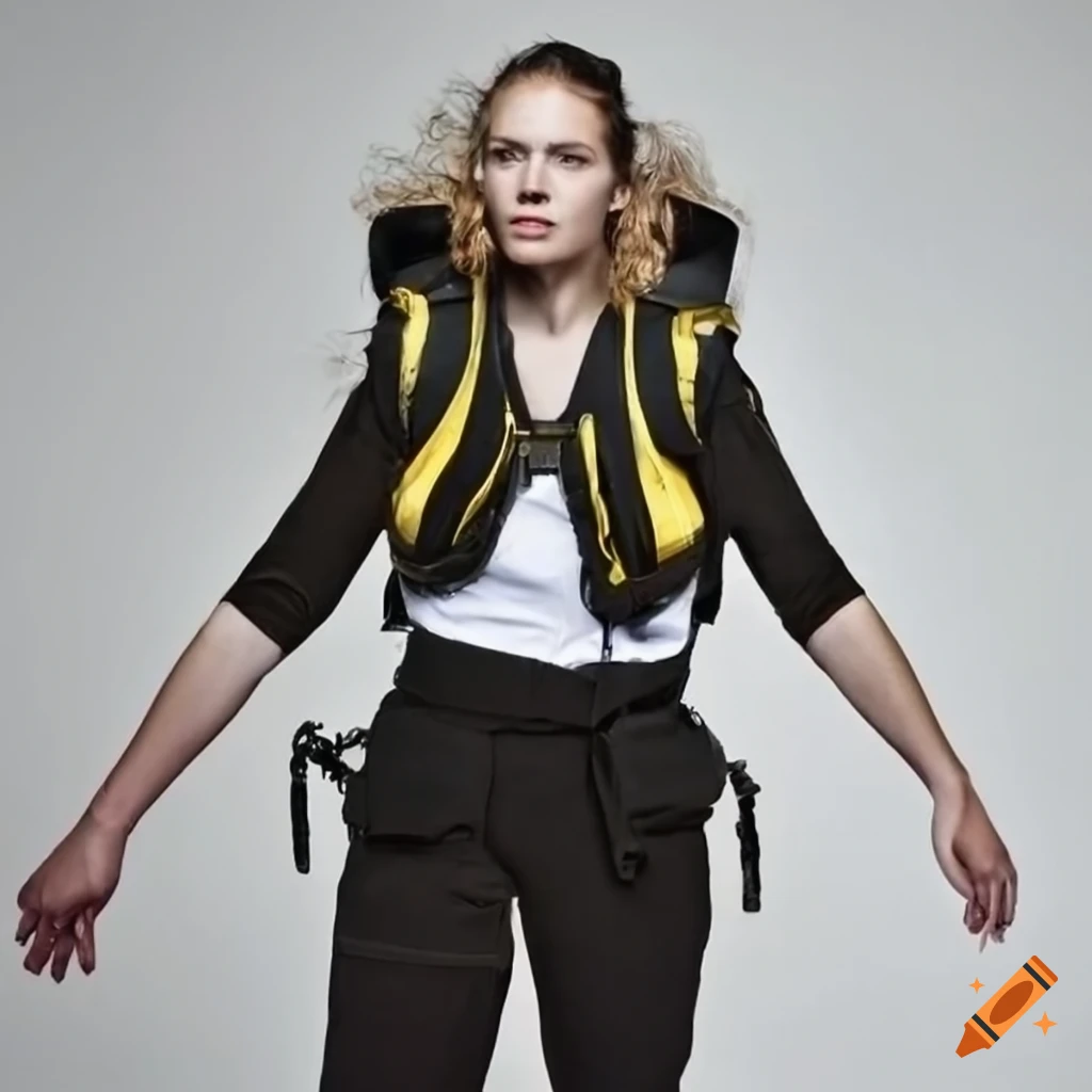 People wearing flying vests