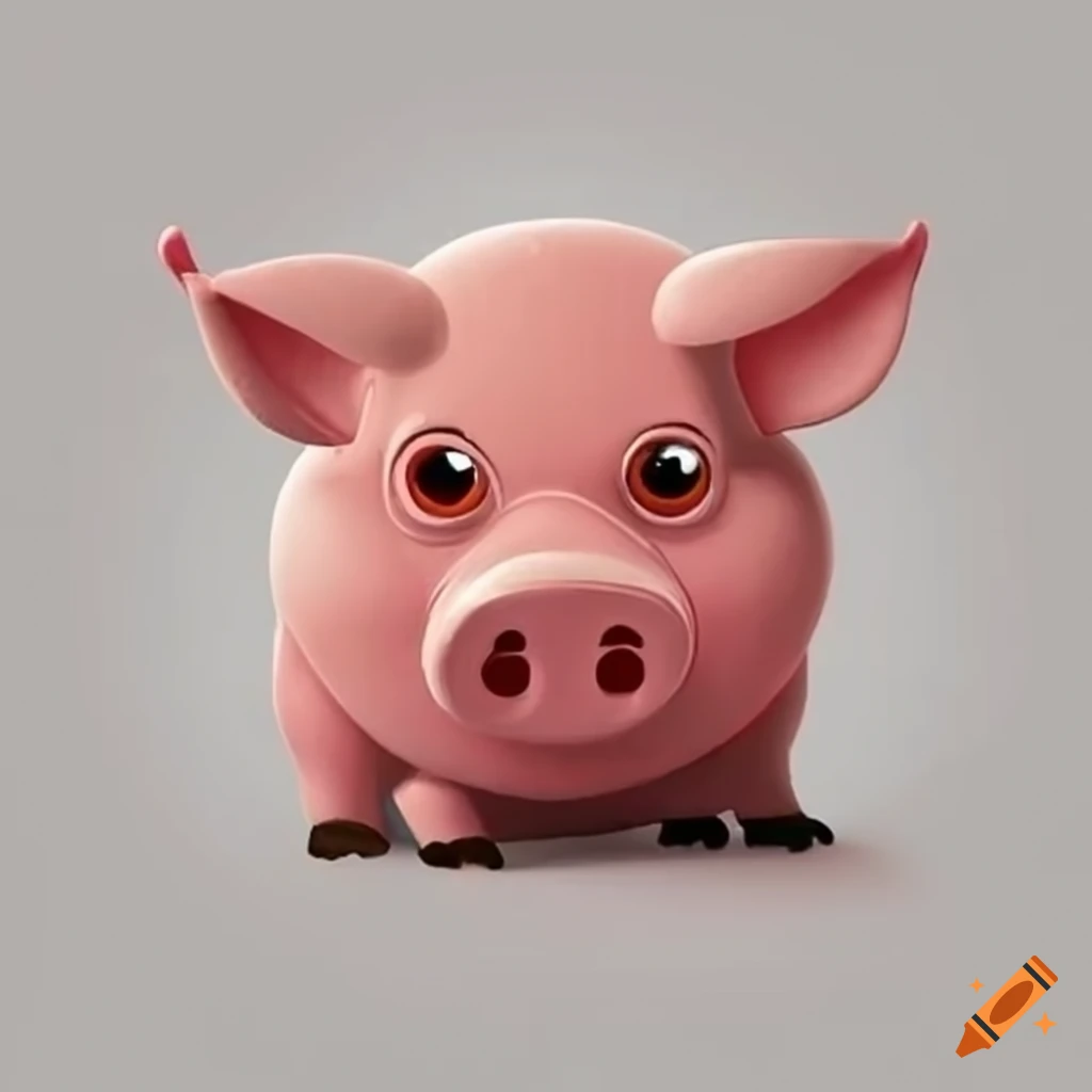 Cartoon Iberian pig