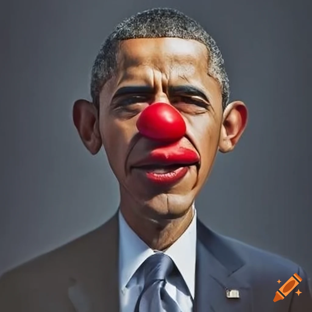 barack-obama-with-a-red-clown-nose-in-a-satirical-image-on-craiyon