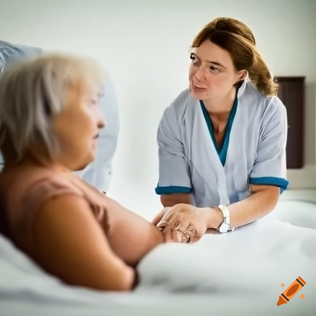 Een zorgprofessional in een oudere zorginstelling, omringd door een rustige en ondersteunende omgeving