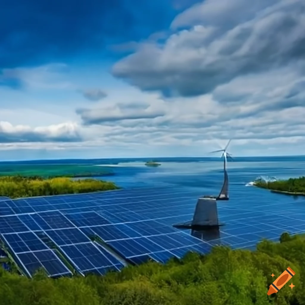 Windmills, hydropower, and solar panels