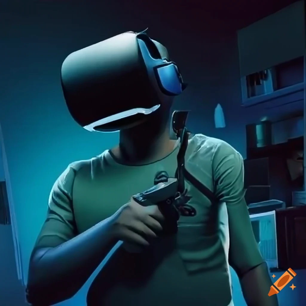 Virtual reality game room on Craiyon