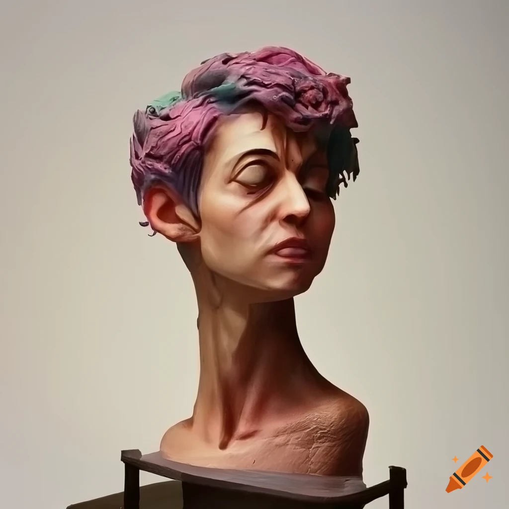 Diorama bust sculpture by James Gurney