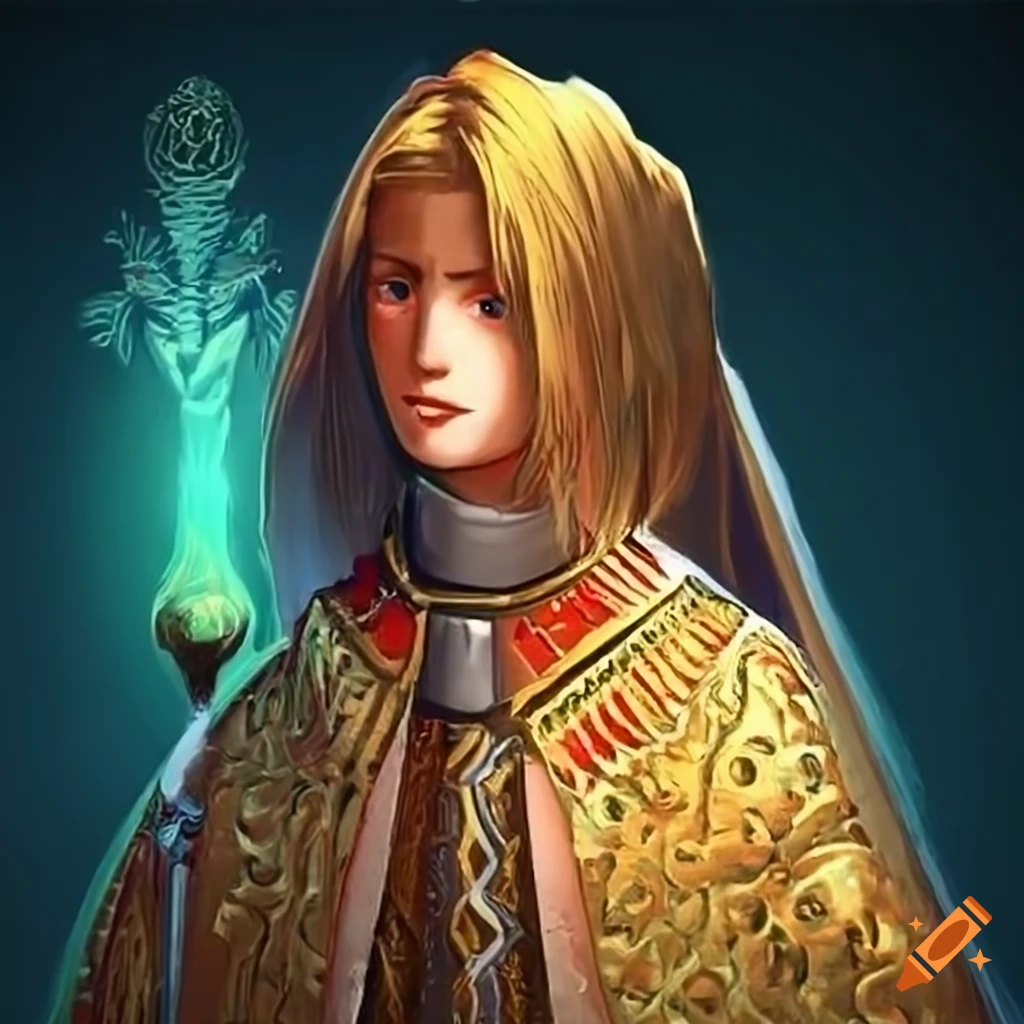 Depiction of the Son of Man among seven golden lampstands in a long robe
