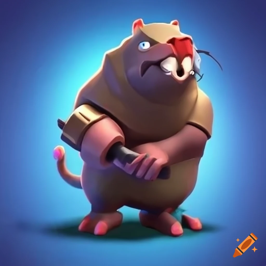 Mole rat from Fallout in Clash Royale art