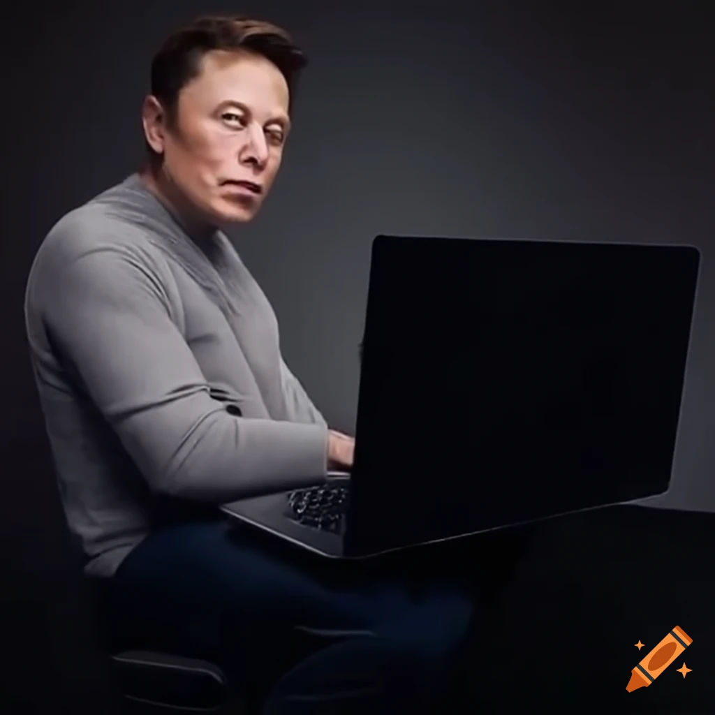 elon-musk-using-a-laptop-on-craiyon