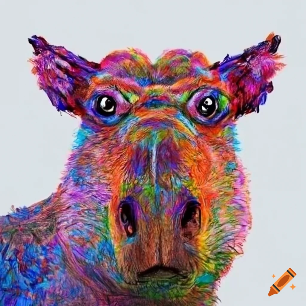 Hybrid of Capybara and Pepe the frog technical drawing