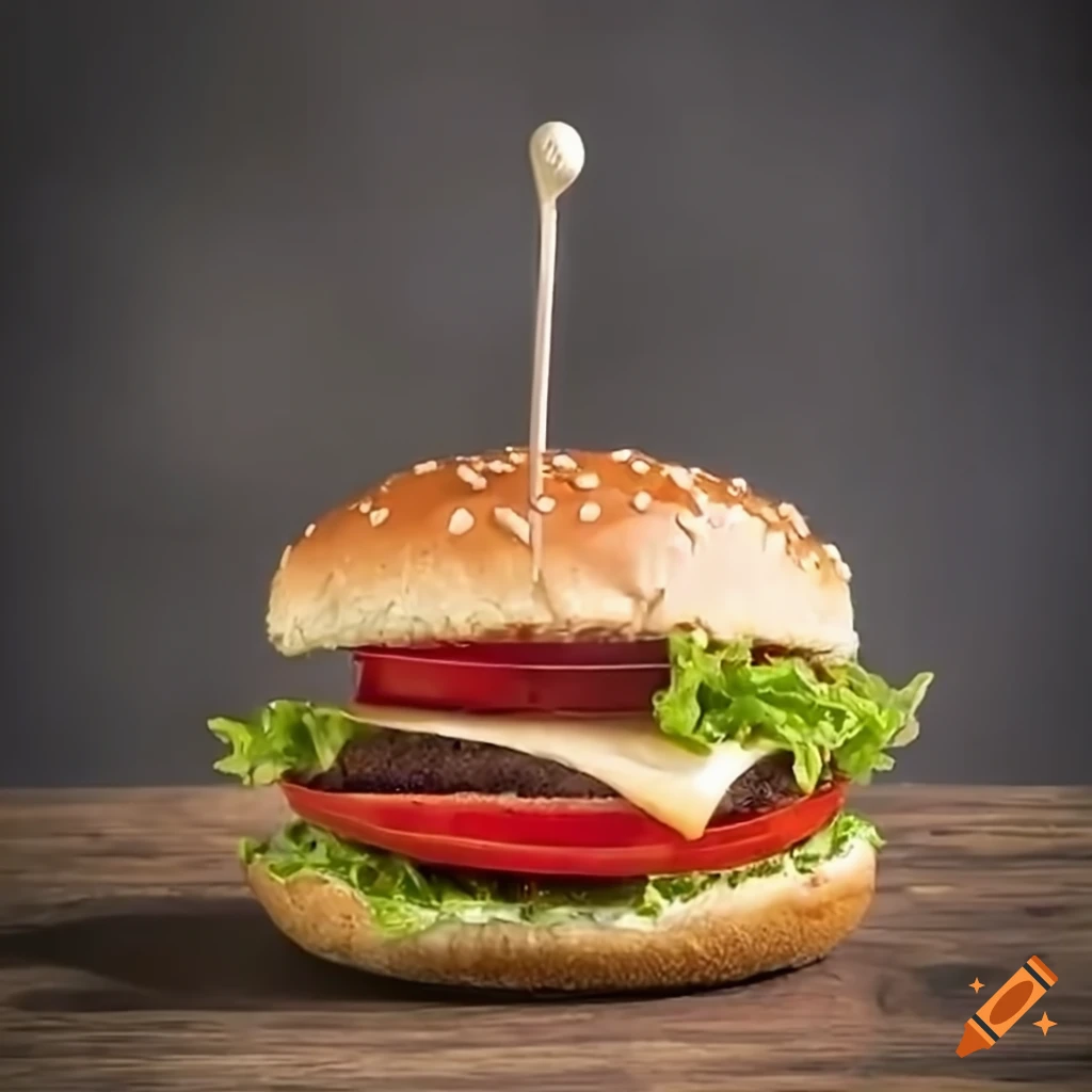 Hamburger with ketchup