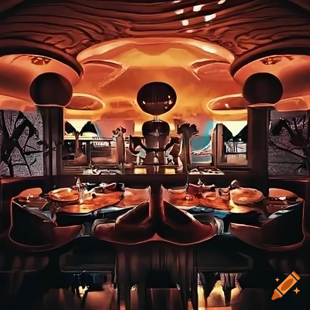 Futurist restaurant on Craiyon