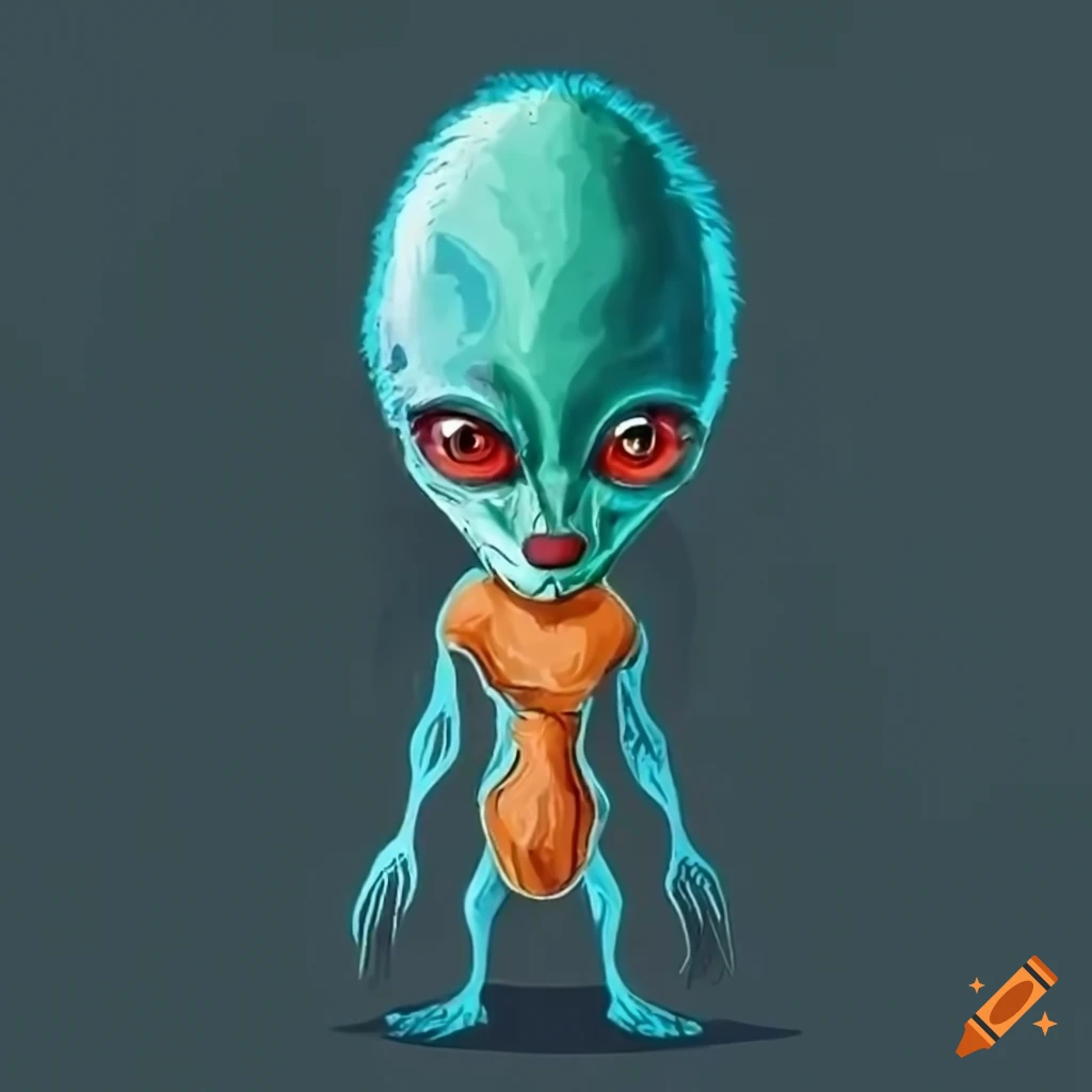 Description of an alien with diverse features