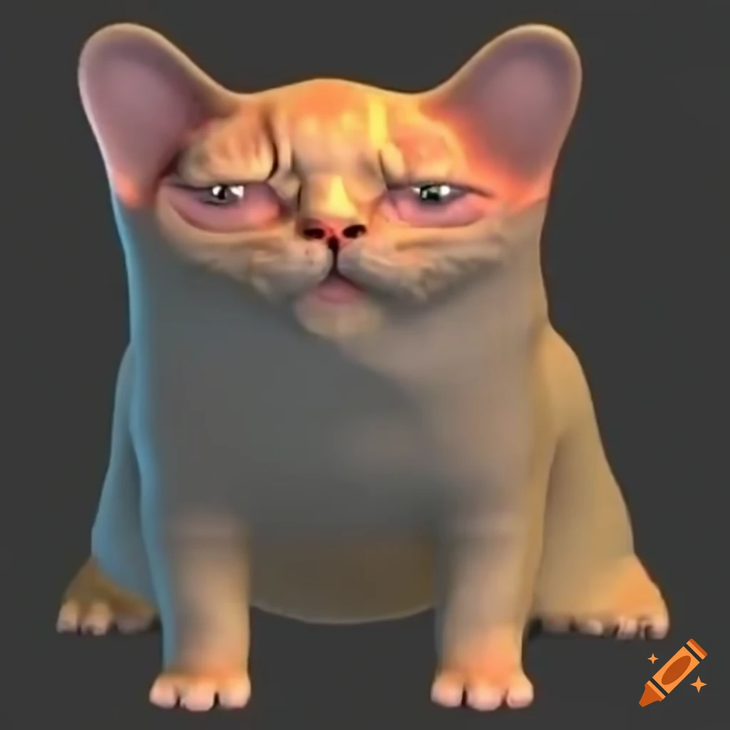 3d cat model on craiyon