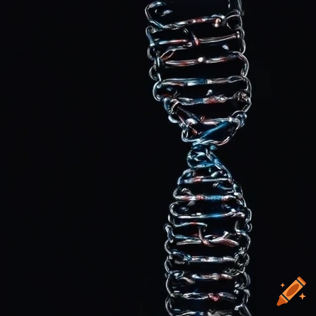DNA chain on dark background