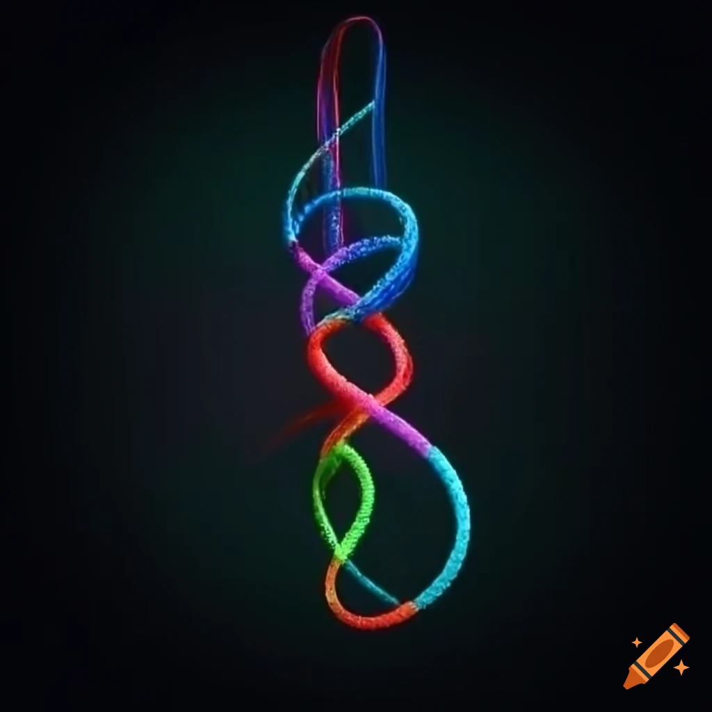 Interlaced colored strings in a simple pattern on Craiyon