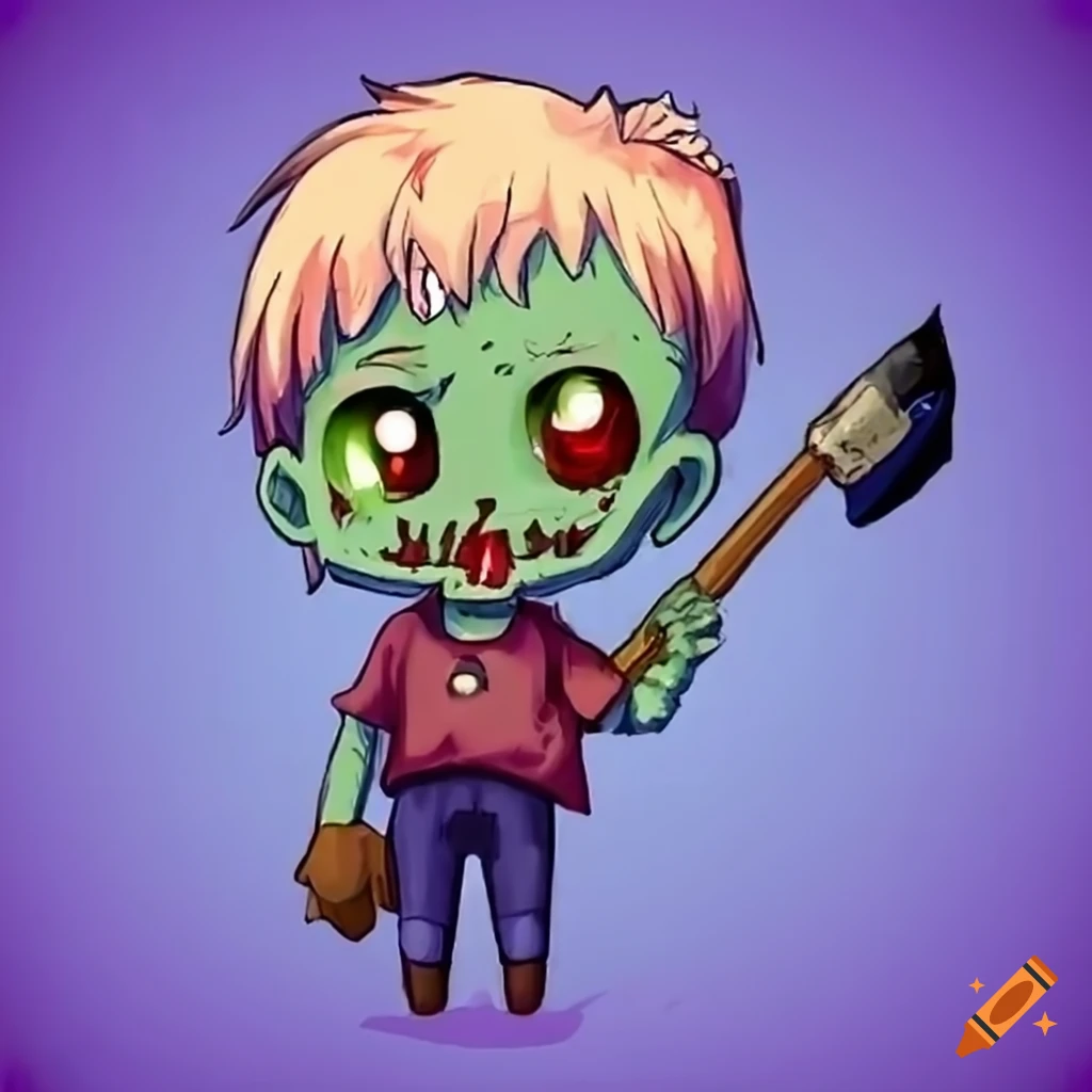 cartoon zombie art