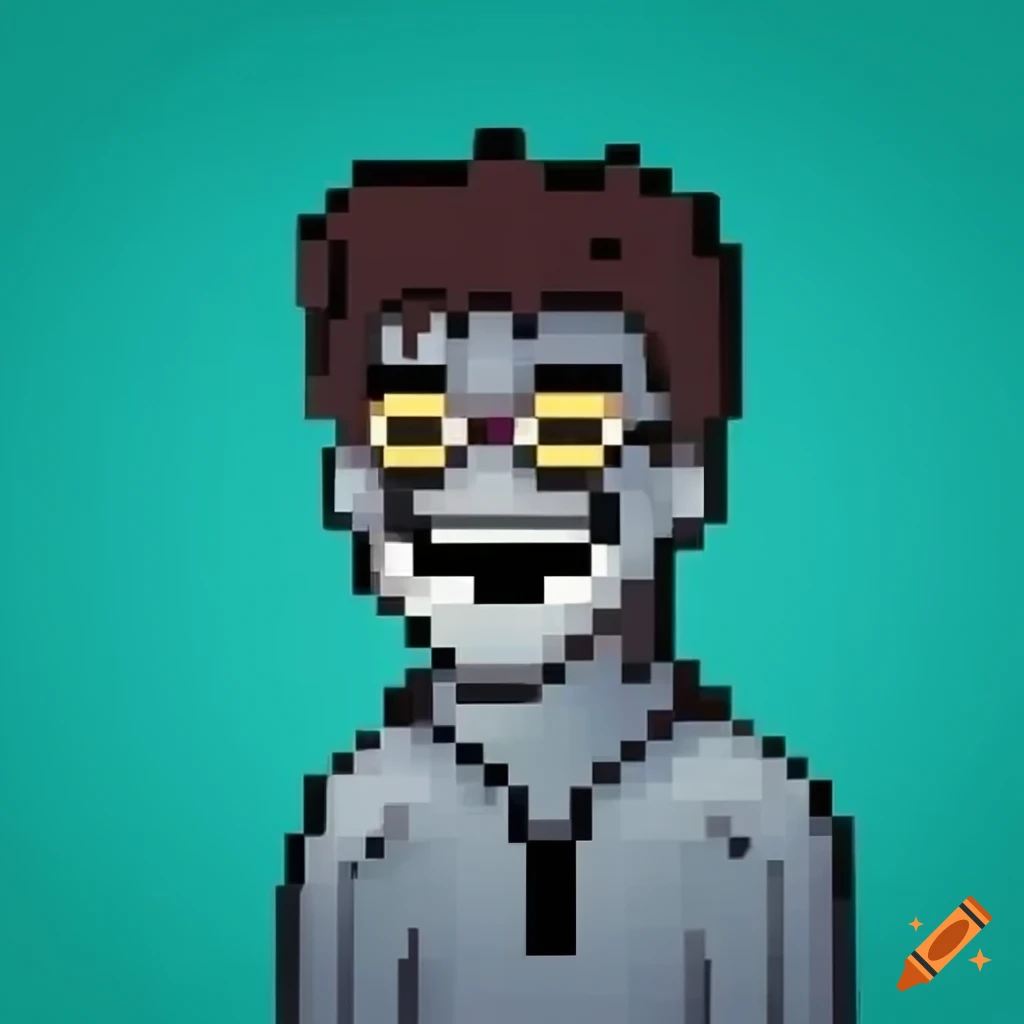 Cryptopunk with a happy expression