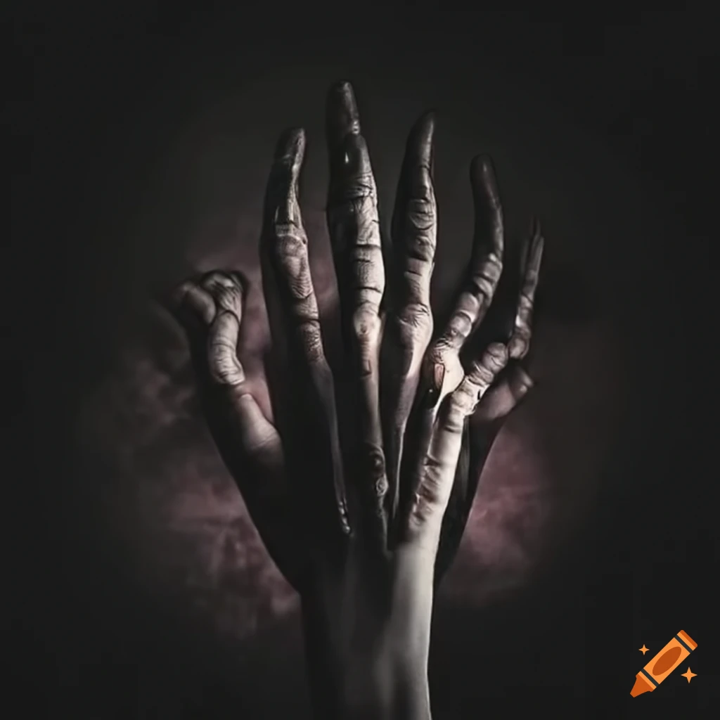 Aesthetic dark hand grabbing the letter M for music producer