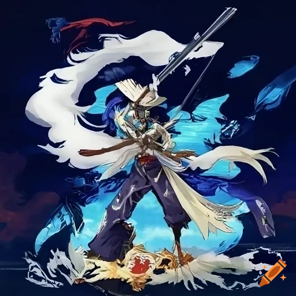 Ukiyo-e night luxury white color fusion brave scarecrow