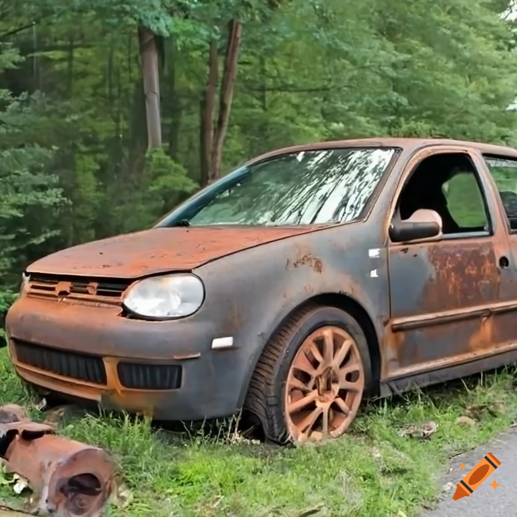 Rusted volkswagen golf mk4 on Craiyon