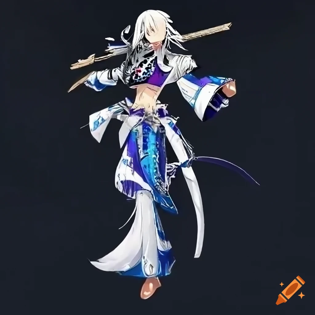 Ukiyo-e night luxury white color fusion brave scarecrow