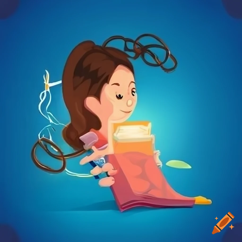 Illustration of a person organizing computer cords on craiyon