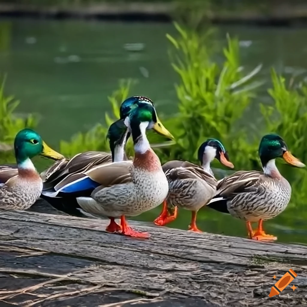 Group of ducks on Craiyon
