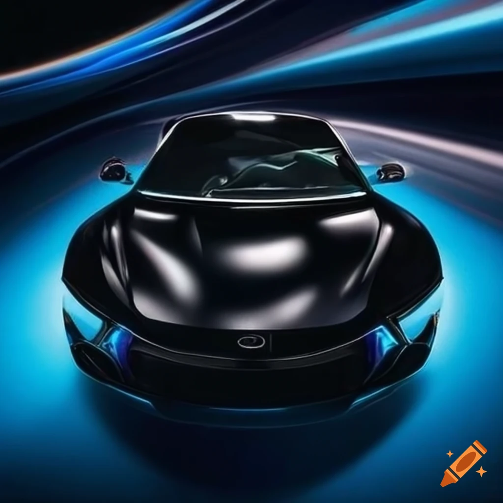 Blue and black car on Craiyon