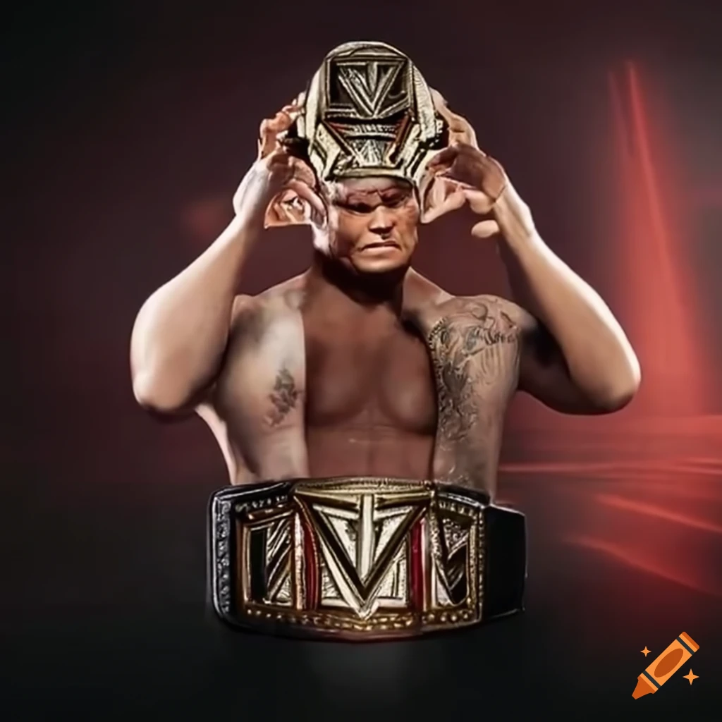 Cody rhodes winning the wwe belt on Craiyon