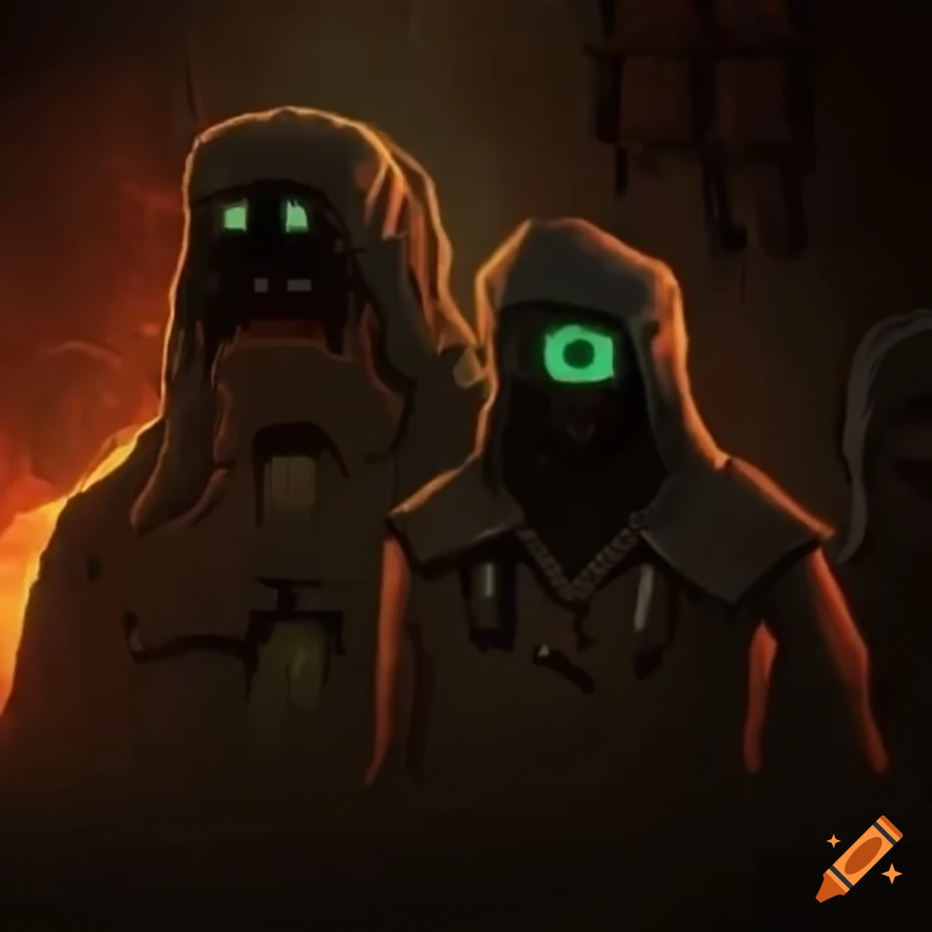 Inscryption game scene with scp containment breach on Craiyon