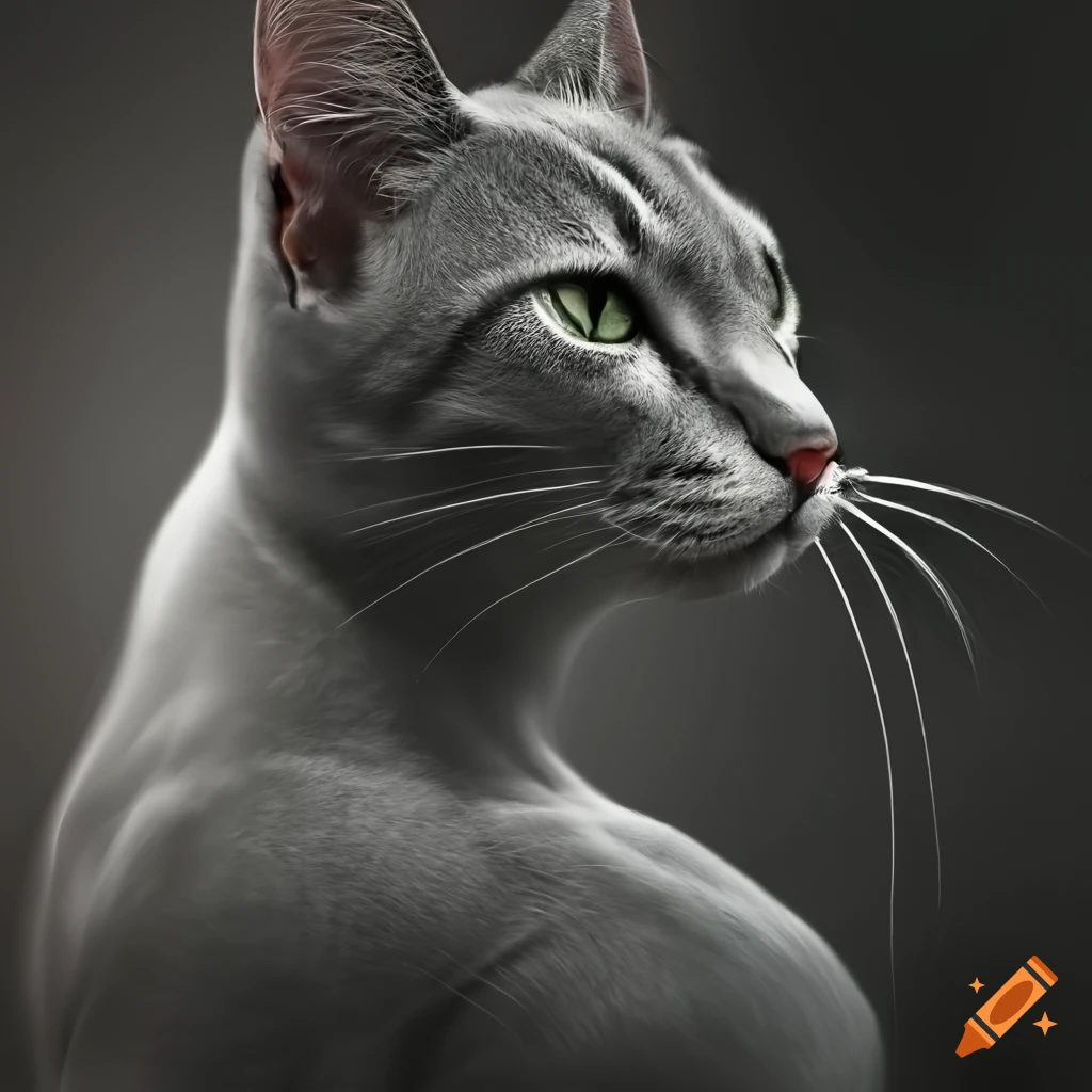 Muscular cat with unique photographic techniques on Craiyon