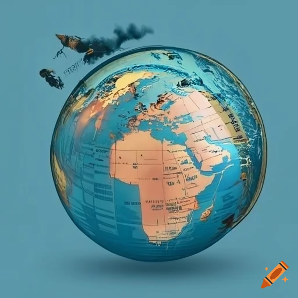 Visual thinking map depicting the economic dimension of globalization with keywords like global trade, capital flows, free market, and inequality