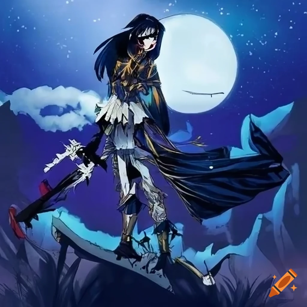 Ukiyo-e night luxury white color fusion brave scarecrow
