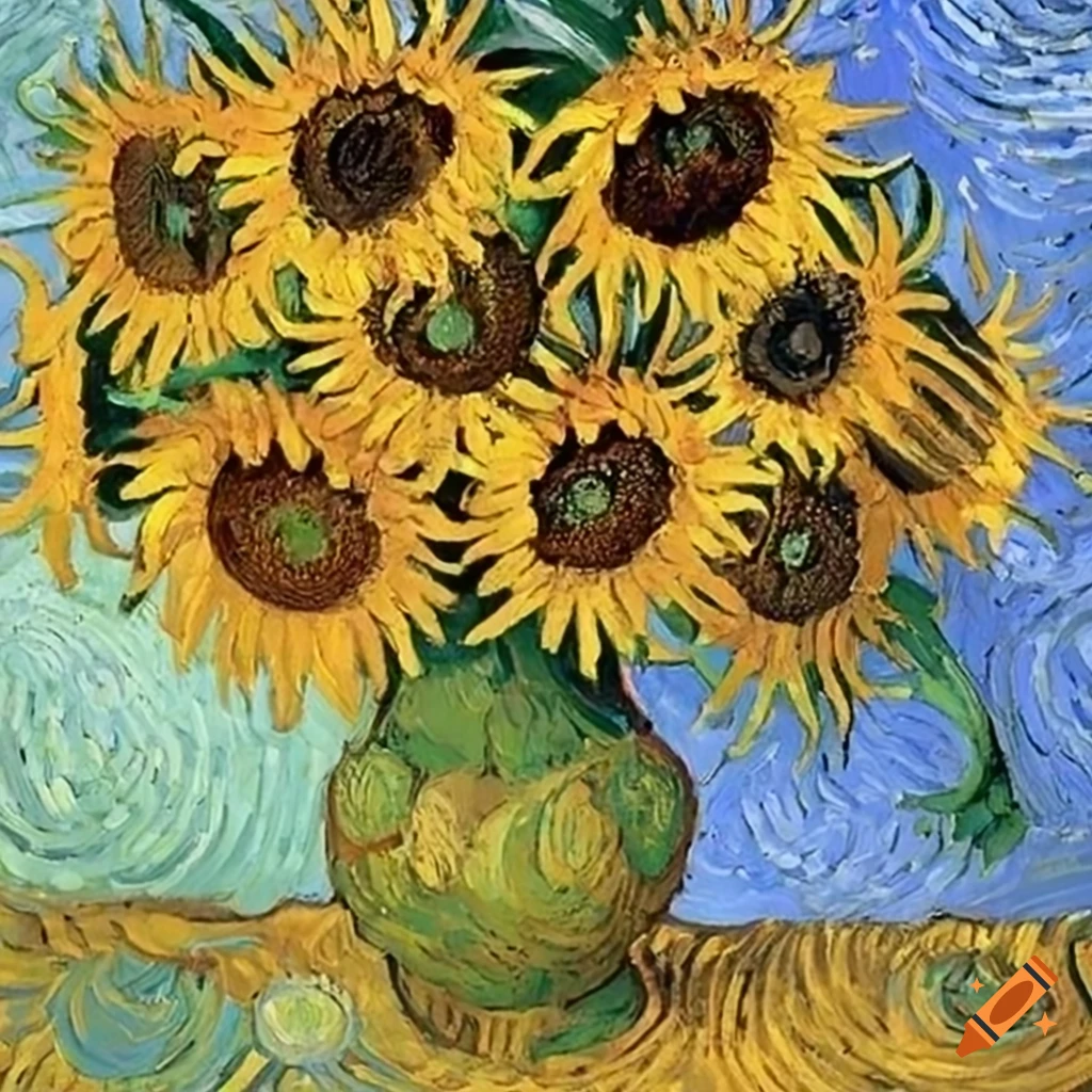 Sunflowers painting by vincent van gogh on Craiyon