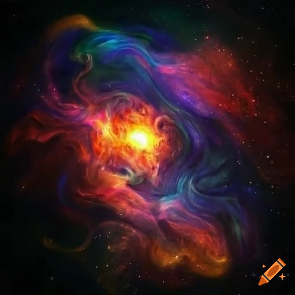 Cosmic fire lines cutting through darkness in a dynamic transcendent existence