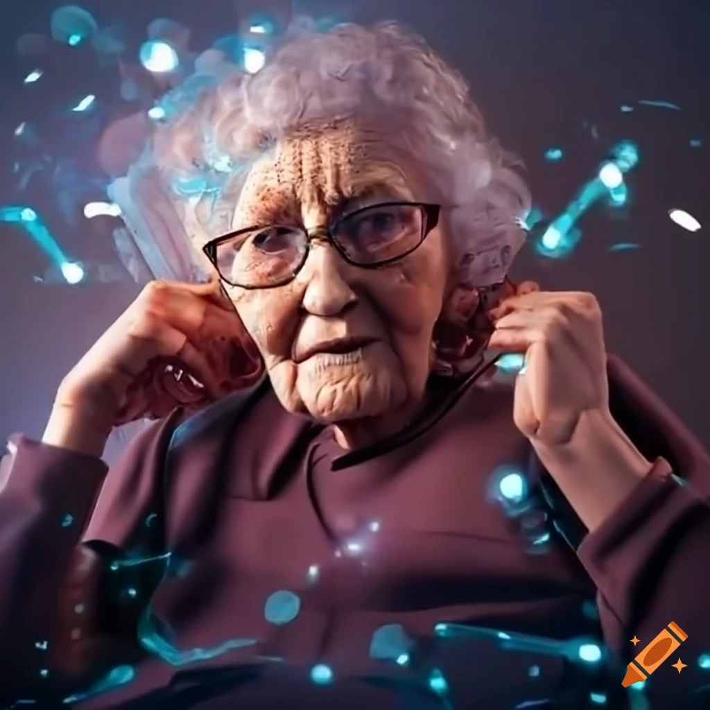 Elderly people using fast computers with high-speed internet