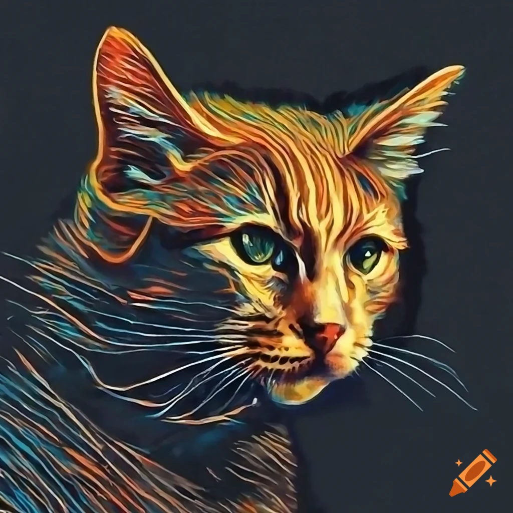 Cat In Lino Print Style On Craiyon cat-in-lino-print-style-on-craiyon